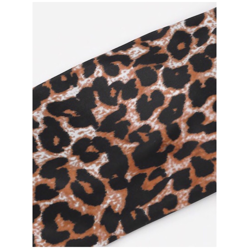 CLEARANCE Leopard High Waist Bandeau Bikini Swimsuit - Picture 3 of 5
